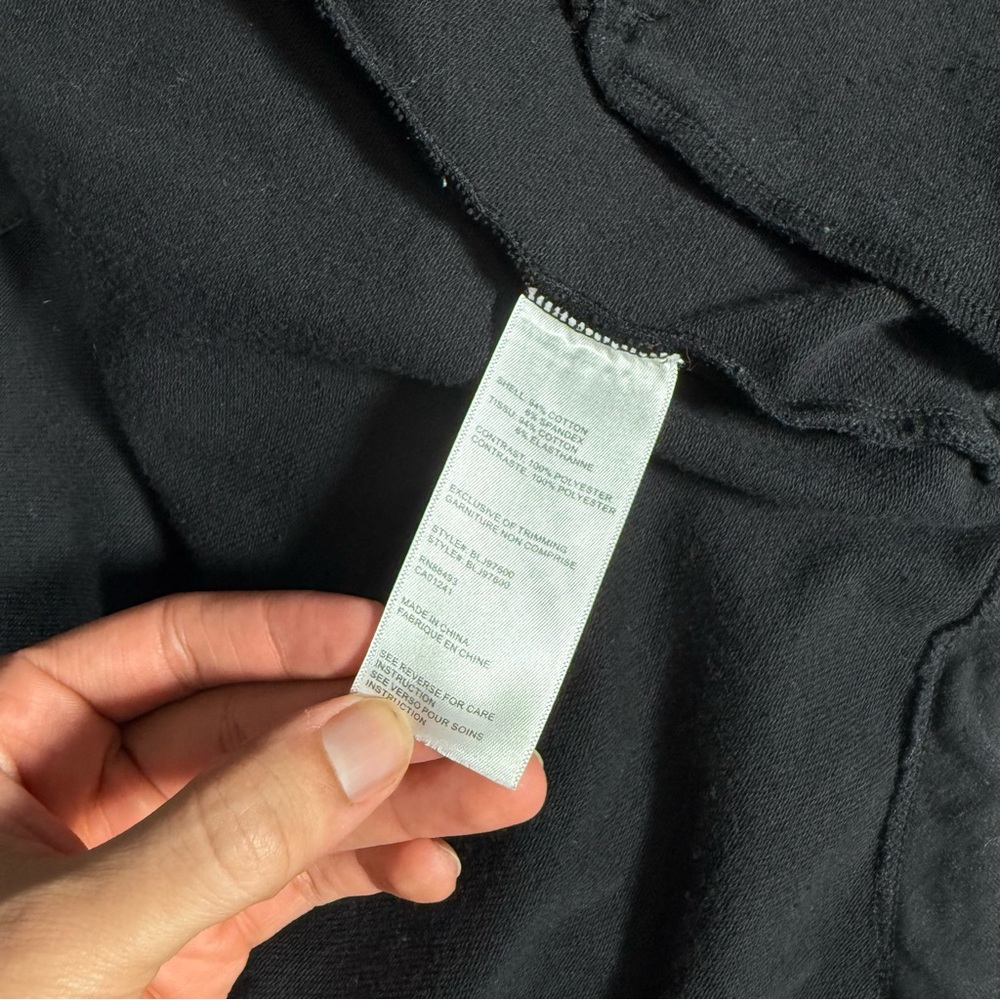 Blanc Noir Yolo Anorak Coat Jacket Womens S Oversized Long Fit Stretch Black - Picture 4 of 11